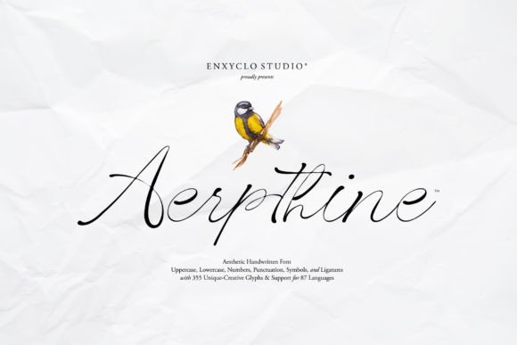 Aerpthine: A Luxury Script Handwritten Font for Editorial Design