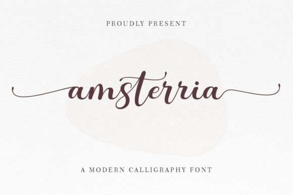 Amsterria Script Font for Elegant Editorial Design