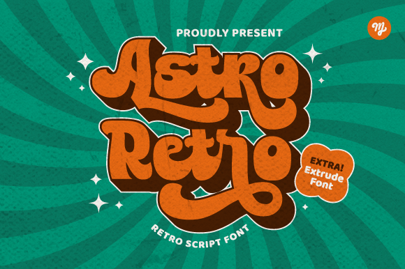 Astro Retro: A Bold 70s Script Font for Branding