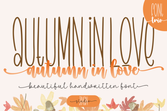 Autumn in Love Trio: A Romantic Script Font for Editors