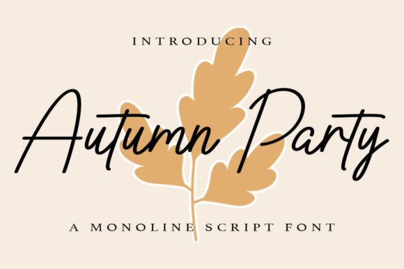 Autumn Party Font Review: Elegant Script for Branding