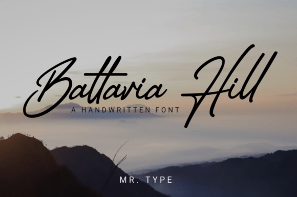 Battavia Hill: A Magical Script Font for Makers