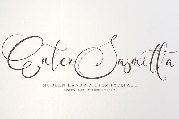 Enter Sasmitta: A Refined Script Font for Makers