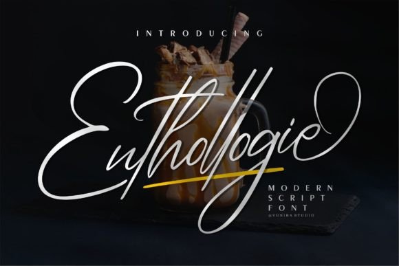 Enthollogie: A Stylish Script Font for Editorial Design