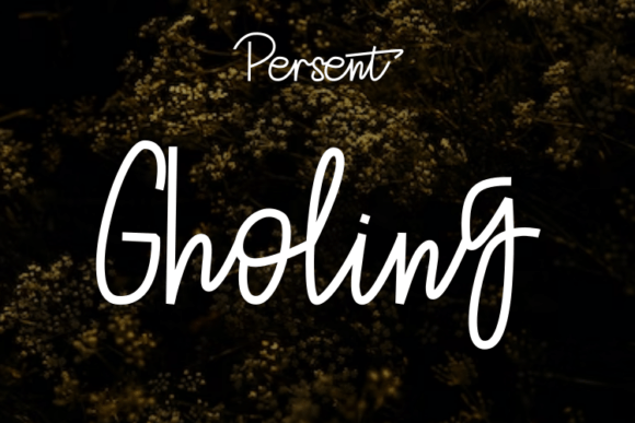 Gholing: A Modern Script Typeface for Makers