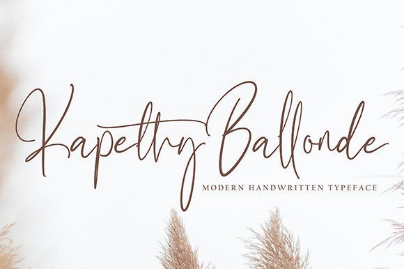 Kapethy Ballonde: The Script Font for Makers