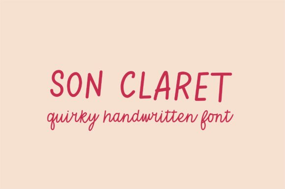 Son Claret: A Modern Script Font for Makers