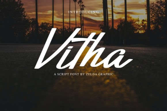 Vitha: A Modern Script Font for Small Business Branding